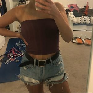 Berry colored Urban Outfitters tube top